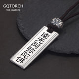 999 Pure Silver Buddhist Tag Pendant Rope Necklace for Men and Women Chinese Characters Namo Amitabha Buddha Amulet Jewelry