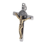 925 Silver Cross Man and Women Jesus Catholic Crucifixes Pendant 3 Sizes - GQTORCH Jewelry
