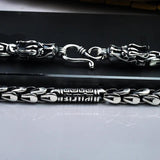 Original Handmade 925 Sterling Silver Dragon Scales Necklaces Sweater Chain or Bracelet For Men - GQTORCH Jewelry