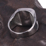 Guaranteed 925 Sterling Silver Rings Antique Turkish Ring Jewellery For Men With Square Black Natural Stones Simple Design - GQTORCH Jewelry