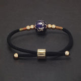 999 Fine Silver Six Words Mantra Bead Braided Black Rope Bracelet for Women Men Antiqued Retro Lucky Bracelet Amulet Jewelry - GQTORCH Jewelry