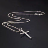 Real Solid 925 Sterling Silver Cross Pendant For Men And Women Smooth High Polishing Simple Design Jesus Christ Jewelry