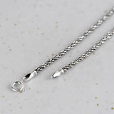 55cm S925 Silver Retro Craft Silver Jewelry Chain Men and Women Horsewhip Chain Clavicle Chain Necklace