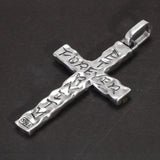 925 Silver Jewelry Certified Original Jesus Cross Pendant Necklace with Gold Carved Forever Eternity Reignitions Amulet Jewelry