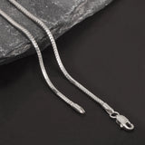60/65cm Genuine 925 Sterling Silver Square Snake Bone Chain Necklace for Men Women Vintage Trendy Hiphop Jewelry Wholesale