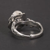 Vintage Thai Silver Cubic Rose Rings 100% Genuine 925 Sterling Silver Party Flowers Rings For Women Floral Elegant Jewelry