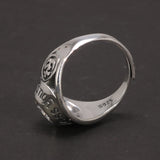 Authentic S925 Silver Blessing Rings for Men and Women with Simulated Big Diamond Adjustable Wedding Jewelry Gift