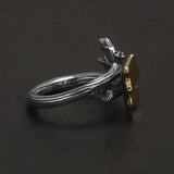 925 Sterling Silver Vintage Butterfly Branch Ring for Women Opening Type Creative Retro Female Stylish Jewelry Accessories