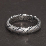 925 Sterling Silver Viking Braided Twisted Rope Ring For Man Women Vintage Silver Adjustable Fine Jewelry