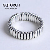 Genuine 925 Sterling Silver Couple Rings For Lovers Women And Men Simple Braided Personalized Elegant Jewelry Ring - GQTORCH Jewelry