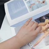 S925 Silver Jewelry Plain Silver Craft Ring Women's Fashion Twist Fresh Silver Ring