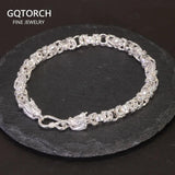 999 Bright Silver Dragon Bracelet for Men, Punk Hip Hop Rock Fashion Classic Bracelet, Jewelry Gift - GQTORCH Jewelry