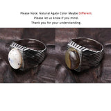 Genuine Solid Mens Rings Silver s925 Square Shape Diagonal Stripe Turkish Rings For Men With Stone Turkey Jewelry Ringen - GQTORCH Jewelry