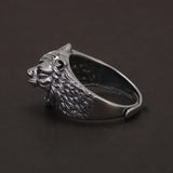 925 Sterling Silver Tiger Head Ring for Men Retro Punk Rock Gothic Adjustable Biker Jewelry Accessories Party Gift