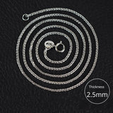 S925 Sterling Silver Necklace for Men and Women Simple Fashion Elegant Couple Jewelry