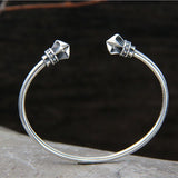 Sterling Silver Ornament Fashion Five-Pointed Star Bangles for women S925 Crown Opening Adjustable Size Bracelet Female Jewelry