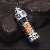 999 Pure Silver Six Words Mantra Openable Pendant Necklace for Men Women Vintage Shurangama Mantra Buddhist Amulet Jewelry