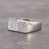 Sterling Silver Mens Jewelry Micro Pave Cubic Zirconia Hip Hop Pinky Mens Signet Ring Best Gift