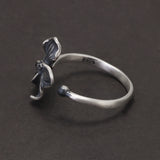 925 Sterling Silver Vintage Sakura Ring for Women Thai Silver Cherry Blossom Open Rings New Fashion Handmade Jewelry