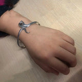 925 Sterling Silver Cobra Snake King Cuff Bangles For Men and Women Exaggerated Cool Punk Jewelry - GQTORCH Jewelry