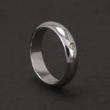 925 Sterling Silver Simple Flat Plain Zircon Wedding Band for Men Women Couple‘s Lovers Engagement Ring Jewelry Clearance Sale