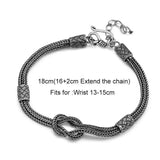Braided Knot Bracelet Handmade Viking Jewelry Real Pure 925 Sterling Silver For Men and Women - GQTORCH Jewelry