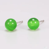 Simple Natural Strawberry Balls Earrings 925 Sterling Silver Earings Fashion Jewelry