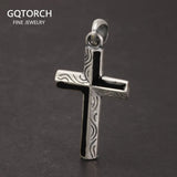 Real Pure 999 Sterling Silver Cross Pendants of Jesus Christ Male Women Personalized Simple Christian Jewelry