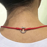 3mm Braided Cotton Cord Chain Men Women 925 Sterling Silver Clasp Hollow Round-shaped Rope Necklace Jewelry Accessories - GQTORCH Jewelry