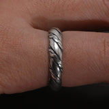 925 Sterling Silver Viking Braided Twisted Rope Ring For Man Women Vintage Silver Adjustable Fine Jewelry