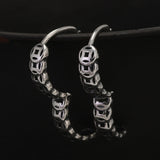 925 Sterling Silver Small Huggie Earrings for Men and Women Chinese Coins Money Lucky Hoop Earrings Ethnic Retro Jewelry Gift