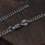 S925 Sterling Silver 2.5mm Whip Rope Men's Necklace Punk Rock Cool Fashion Long Necklace Jewelry