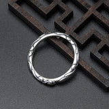 925 Sterling Silver Vintage Ring Men and Women Cool Opening Ring Simple Fashion Carved Couple Cloud Pattern Jewelry