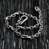 Thin Silver Bracelet Mens Womens Vintage Punk Link Chain 925 Sterling Silver Bracelets Simple Design With Hooks Bileklik