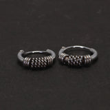 10mm Ear Bone Earrings 925 Sterling Silver Hoop Earrings For Women Ear Buckle Small Earlobe Earrings Mens Retro Punk Jewelry