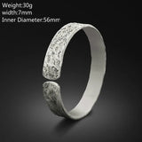 999 Sterling Silver Cuff Bangles For Men and Women 7mm 11mm Wide Viking Armband Handcrafted Antique Jewelry