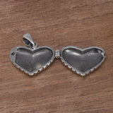 925 Sterling Silver Ladies Vintage Pendant Necklace Fashion Love Heart Openable Pendant Heart Shaped Female Jewelry