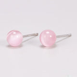 Simple Natural Strawberry Balls Earrings 925 Sterling Silver Earings Fashion Jewelry