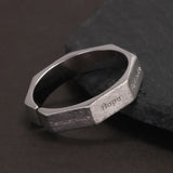 S925 Sterling Silver Faith Virtue Christian Ring for Women Men Seven Virtues Engraved Band Adjustable Geometric Antiqued Jewelry