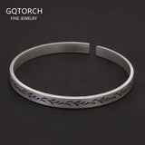 5mm 999 Pure Silver Simple Retro Ear of Wheat Open Cuff Bracelet for Women Men Stylish Vintage Matt Bangle Party Jewelry Gift