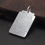 S990 Sterling Silver Embossed Halfbody Buddha Pendant Necklace for Men and Women with Heart Sutra Buddhist Jewelry Amulet