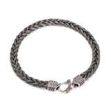 925 Sterling Silver Bracelet 5mm Fox Tail Hand Woven Pattern Women's and Men's Vintage Chain Party Jewelry Gift - GQTORCH Jewelry