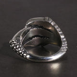 Authentic 925 Sterling Silver Dragon Claw Rings for Men Vintage Punk Rock Mens Fine Jewelry - GQTORCH Jewelry