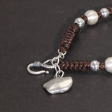 Real 999 Pure Silver Lucky Buddha Handwoven Bracelet for Men and Women Adjustable Lotus Beads Religious Jewelry