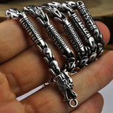 Original Handmade 925 Sterling Silver Dragon Scales Necklaces Sweater Chain or Bracelet For Men - GQTORCH Jewelry