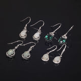 Clearance Sale 925 Sterling Silver Gemstone Earrings for Women Elegant Fashion Rose Gold Plated Topaz Jade Agate Zircon Earrings