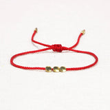 Handmade Tibetan Copper Bead Lucky Rope Bracelet & Bangles Adjustable String For Men And Women Wax Thread Bracelets - GQTORCH Jewelry