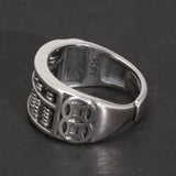 Real S925 Vintage Sterling Silver Wealth Coin Abacus Ring Open Style Men's and Women's Feng Shui Jewelry