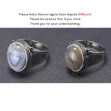 Guaranteed 925 Sterling Silver Rings Antique Men's Turkey Rings With Stones Natural Onyx Multi Colors Turkish Jewelry Ringen - GQTORCH Jewelry