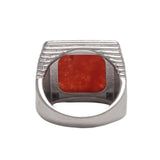 Guaranteed 925 Sterling Silver Natural Jade Citrine Rings for Women and Men Zircon Paved Setting Square Shape Luxury Jewelry